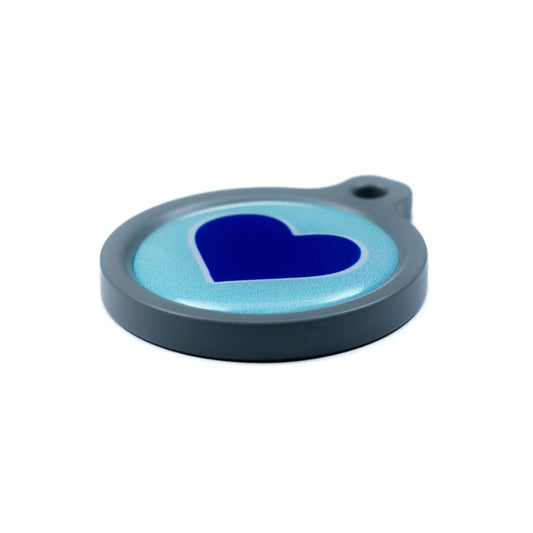 Blucky Heart Pastel Turquoise Dog Tag large