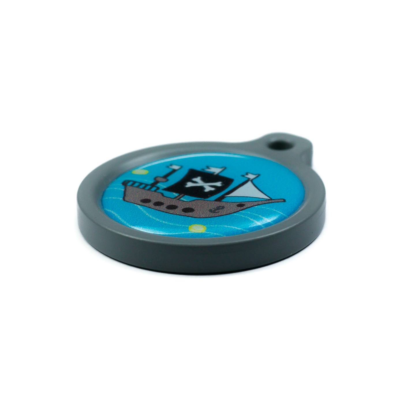 Blucky Pirate Bleu Turquoise Médaille large