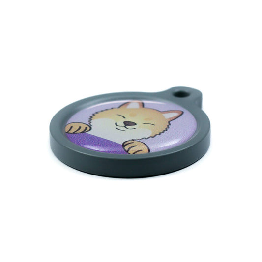Blucky Happy Pup Pastel Purple Dog Tag large