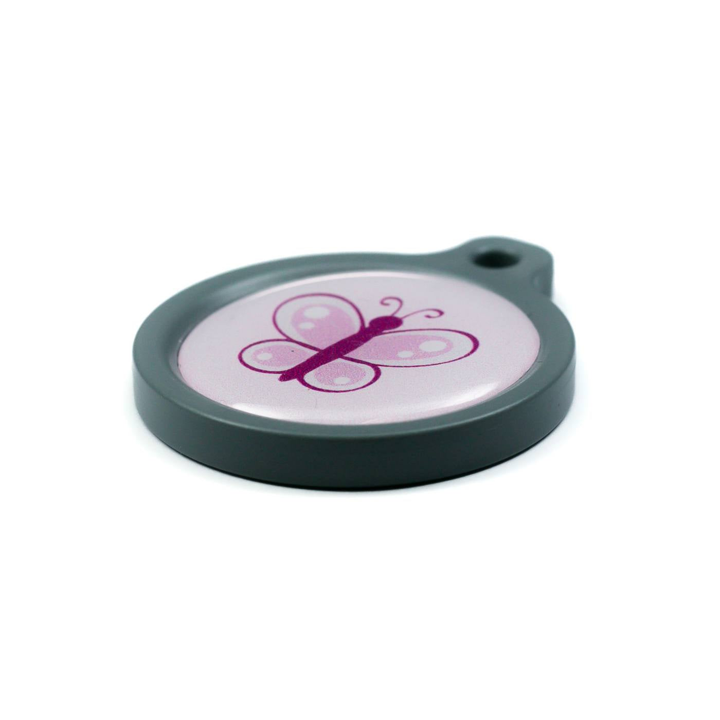 Blucky Butterfly Rose Dog Tag large