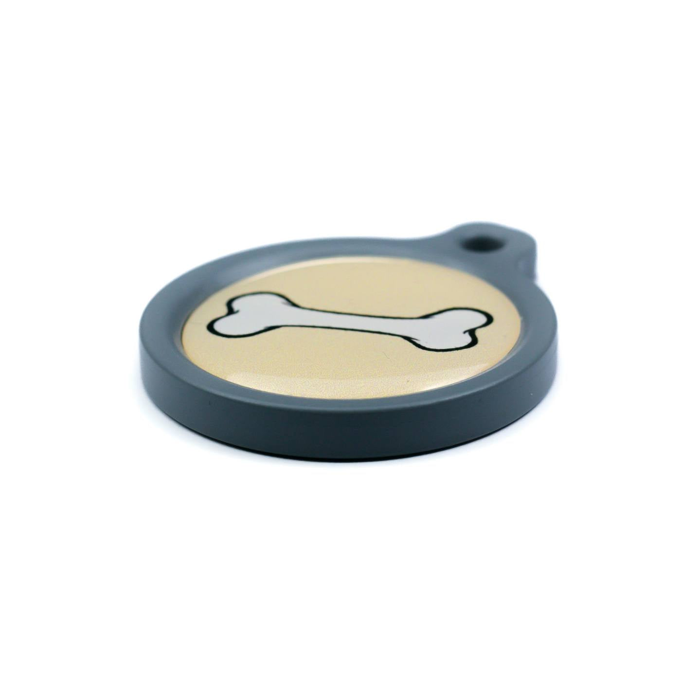 Blucky Bone Pastel Orange Dog Tag large