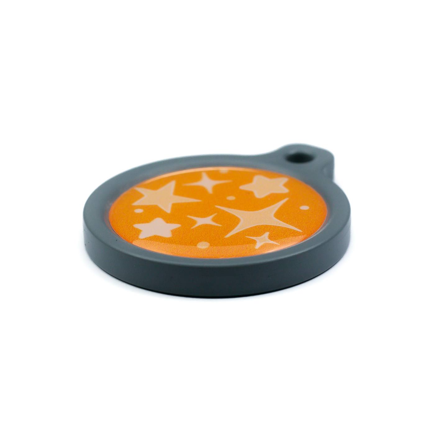 Blucky Starglow Orange Dog Tag large