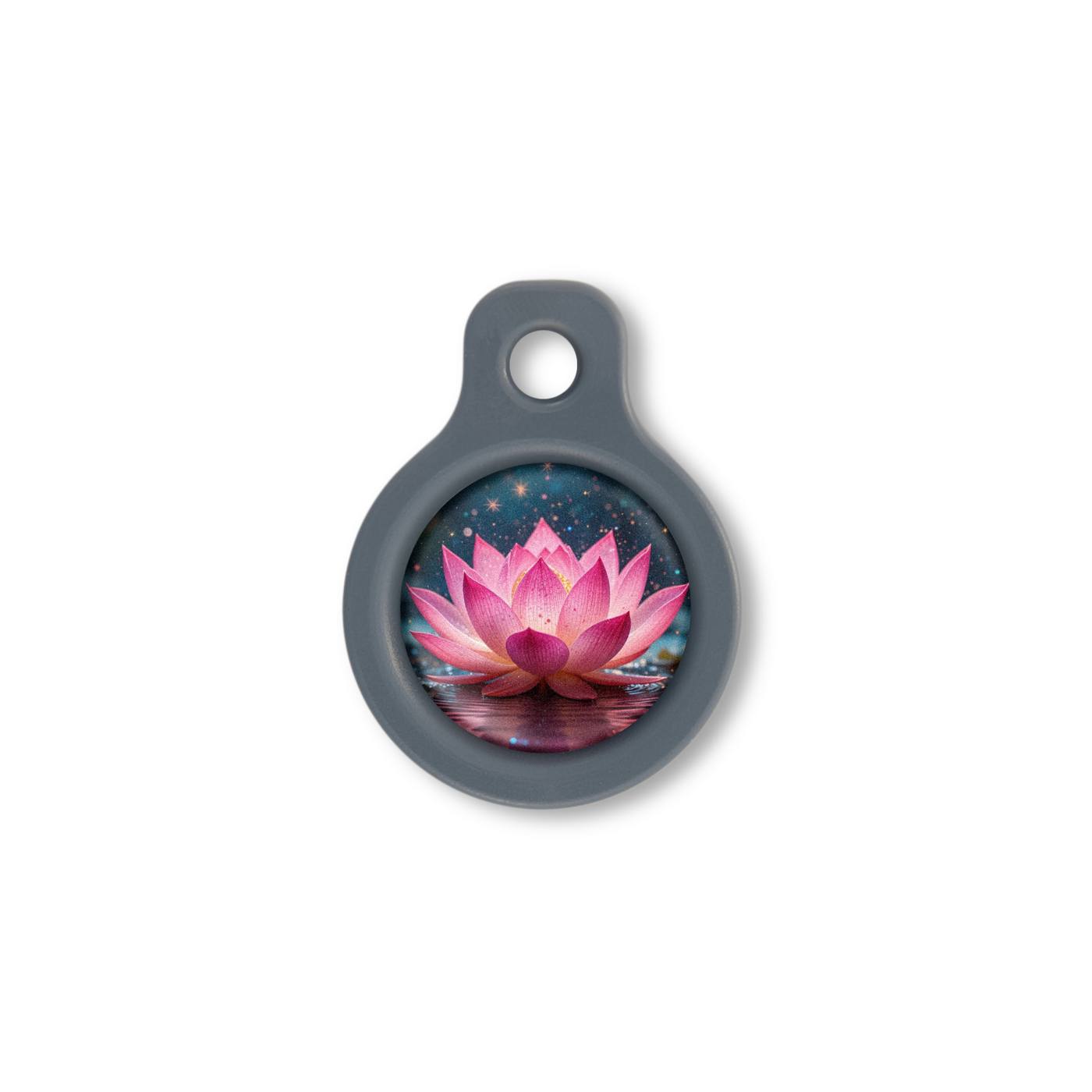 Blucky Lotus Dark Pink Dog Tag small