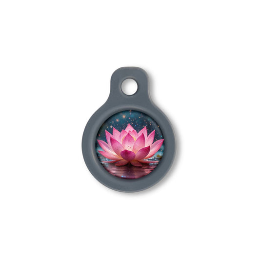 Blucky Lotus Dark Pink Dog Tag small