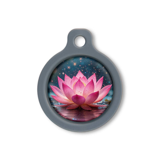 Blucky Lotus Dark Pink Dog Tag medium