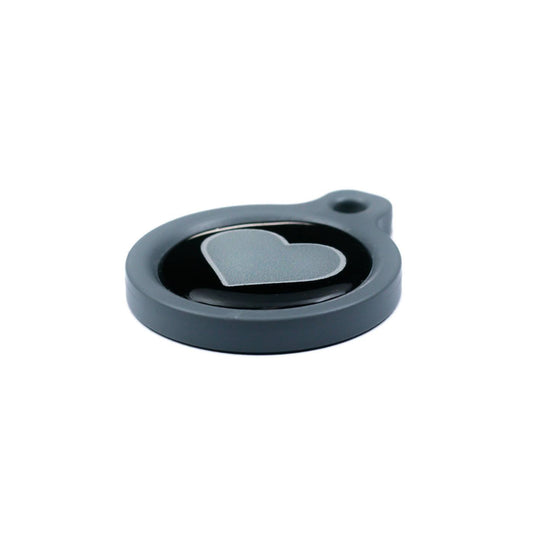 Blucky Heart Black Dog Tag medium