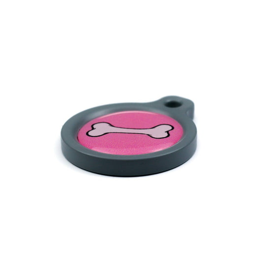 Blucky Bone Dark Pink Dog Tag medium