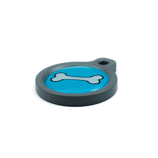 Blucky Bone Bleu Turquoise Médaille medium