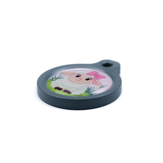 Blucky Baby Lamb Girl Rose Dog Tag medium