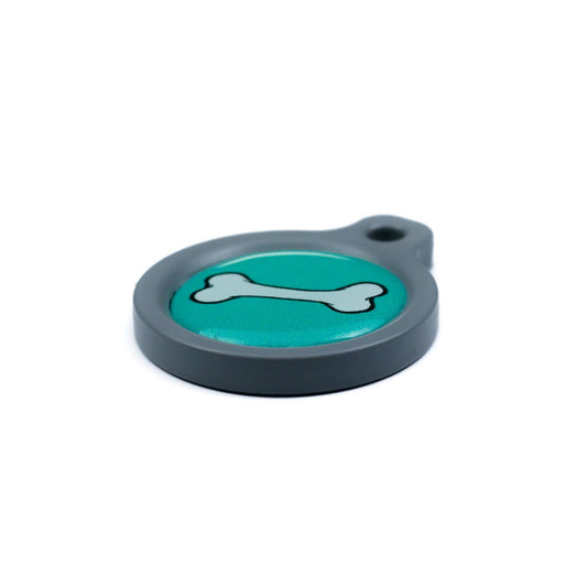 Blucky Bone Dark Green Dog Tag medium