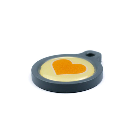 Blucky Heart Pastel Yellow Dog Tag medium