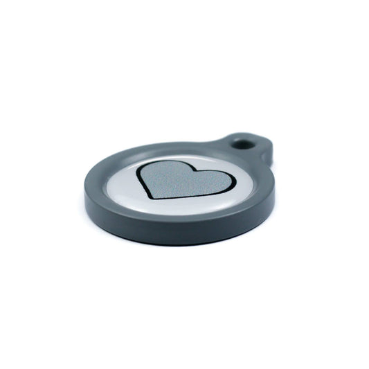 Blucky Heart White Dog Tag medium