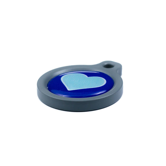 Blucky Heart Dark Blue Dog Tag medium