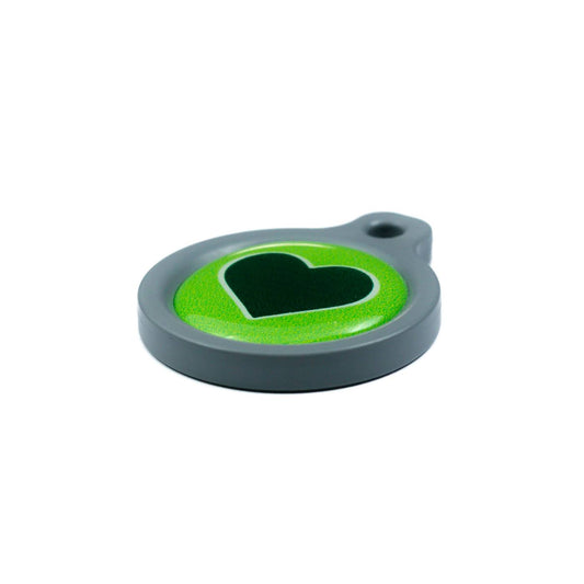 Blucky Heart Lime Green Dog Tag medium