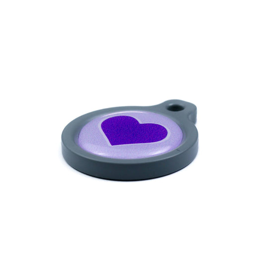 Blucky Heart Pastel Purple Dog Tag medium