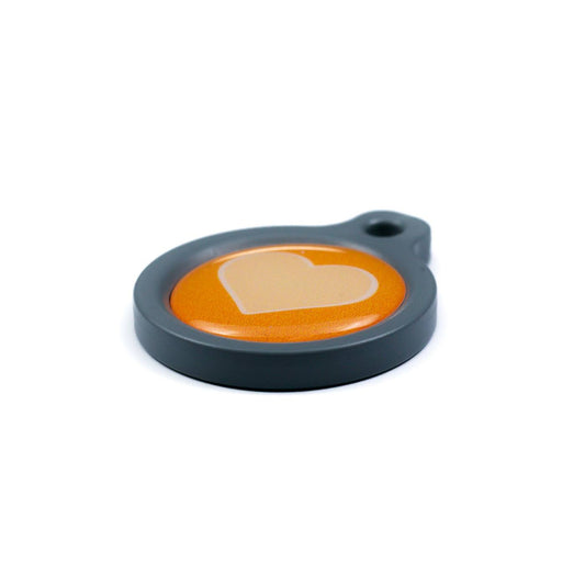 Blucky Heart Orange Dog Tag medium