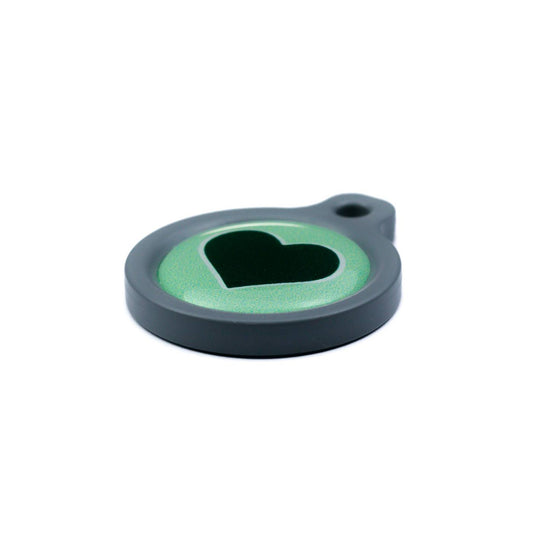 Blucky Heart Pastel Green Dog Tag medium