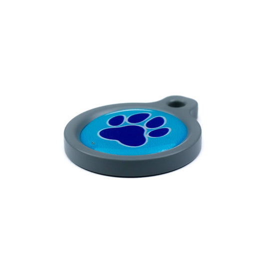 Blucky Wild Paw Turquoise Blue Dog Tag medium