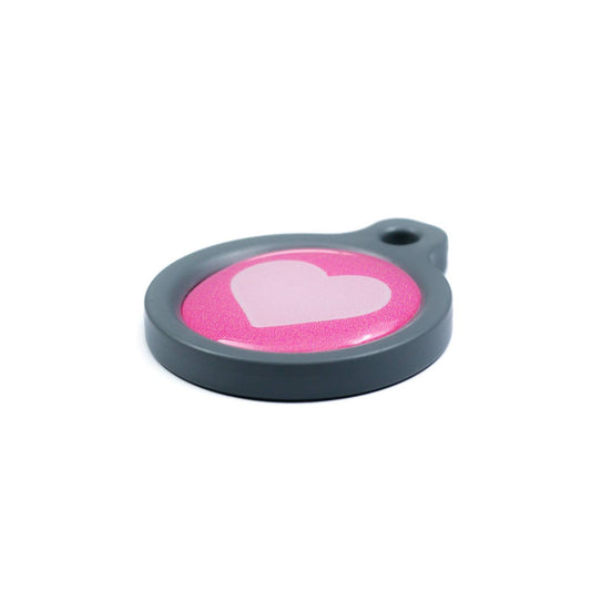 Blucky Heart Dark Pink Dog Tag medium