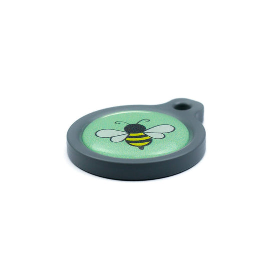 Blucky Bee Lime Green Dog Tag medium
