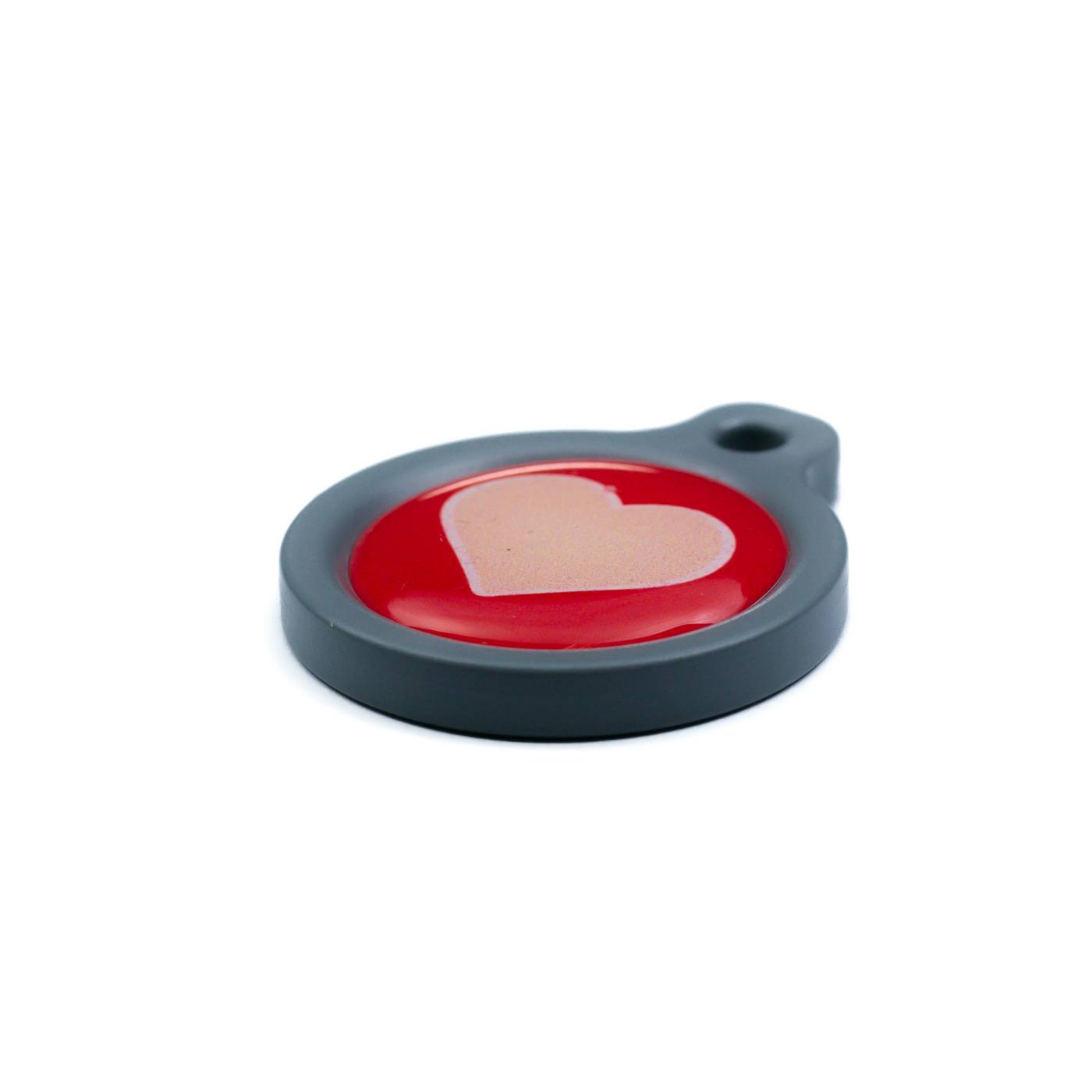 Blucky Heart Red Dog Tag medium