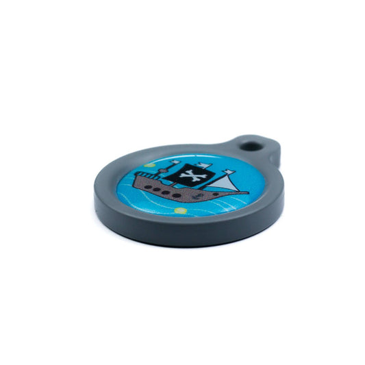 Blucky Pirate Bleu Turquoise Médaille medium