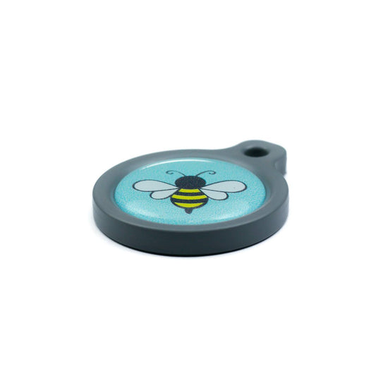 Blucky Bee Turquoise Blue Dog Tag medium