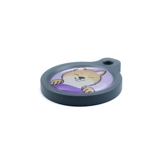 Blucky Happy Pup Pastel Purple Dog Tag medium