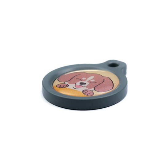 Blucky Happy Pup Pastel Orange Dog Tag medium