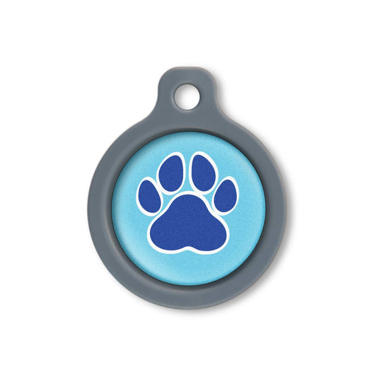 Blucky Wild Paw Turquoise Blue Dog Tag medium