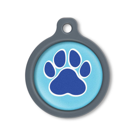 Blucky Wild Paw Turquoise Blue Dog Tag large