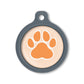 Blucky Wild Paw Pastel Orange Dog Tag large