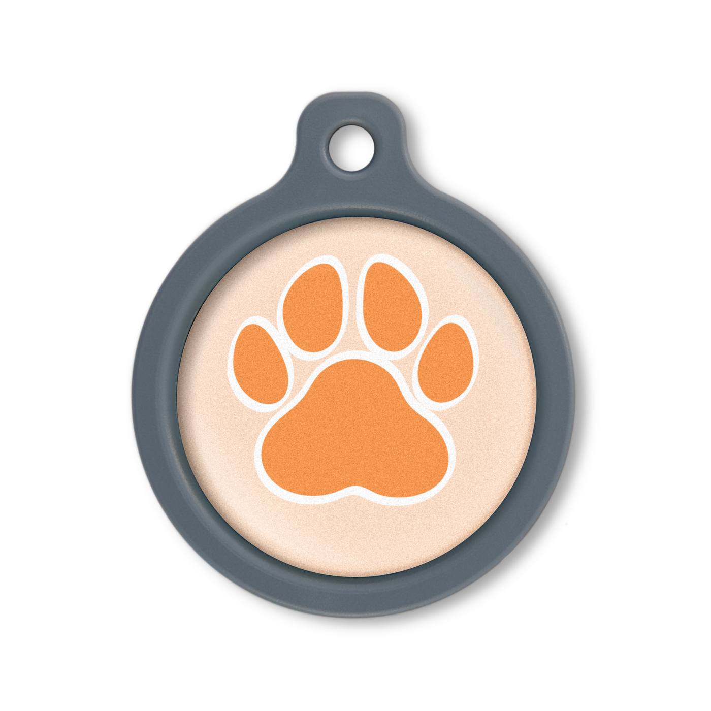 Blucky Wild Paw Pastel Orange Dog Tag large
