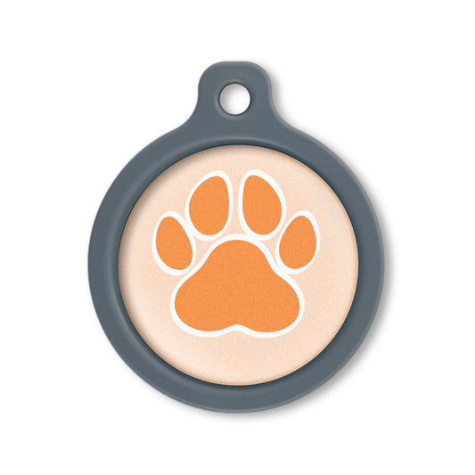 Blucky Wild Paw Pastel Orange Dog Tag large