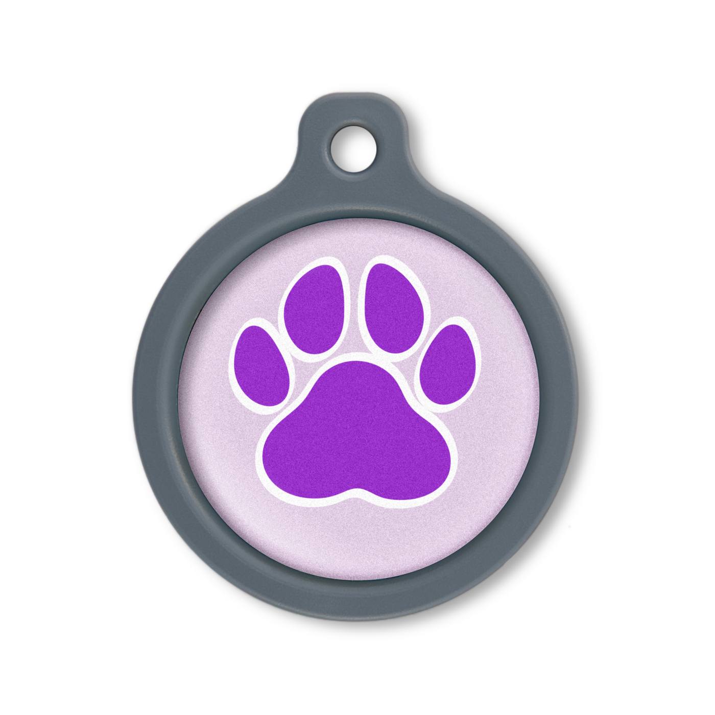 Blucky Wild Paw Pastel Purple Dog Tag large