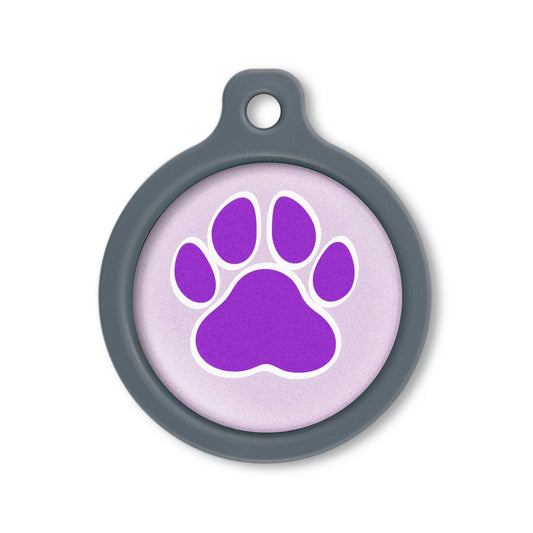 Blucky Wild Paw Pastel Purple Dog Tag large
