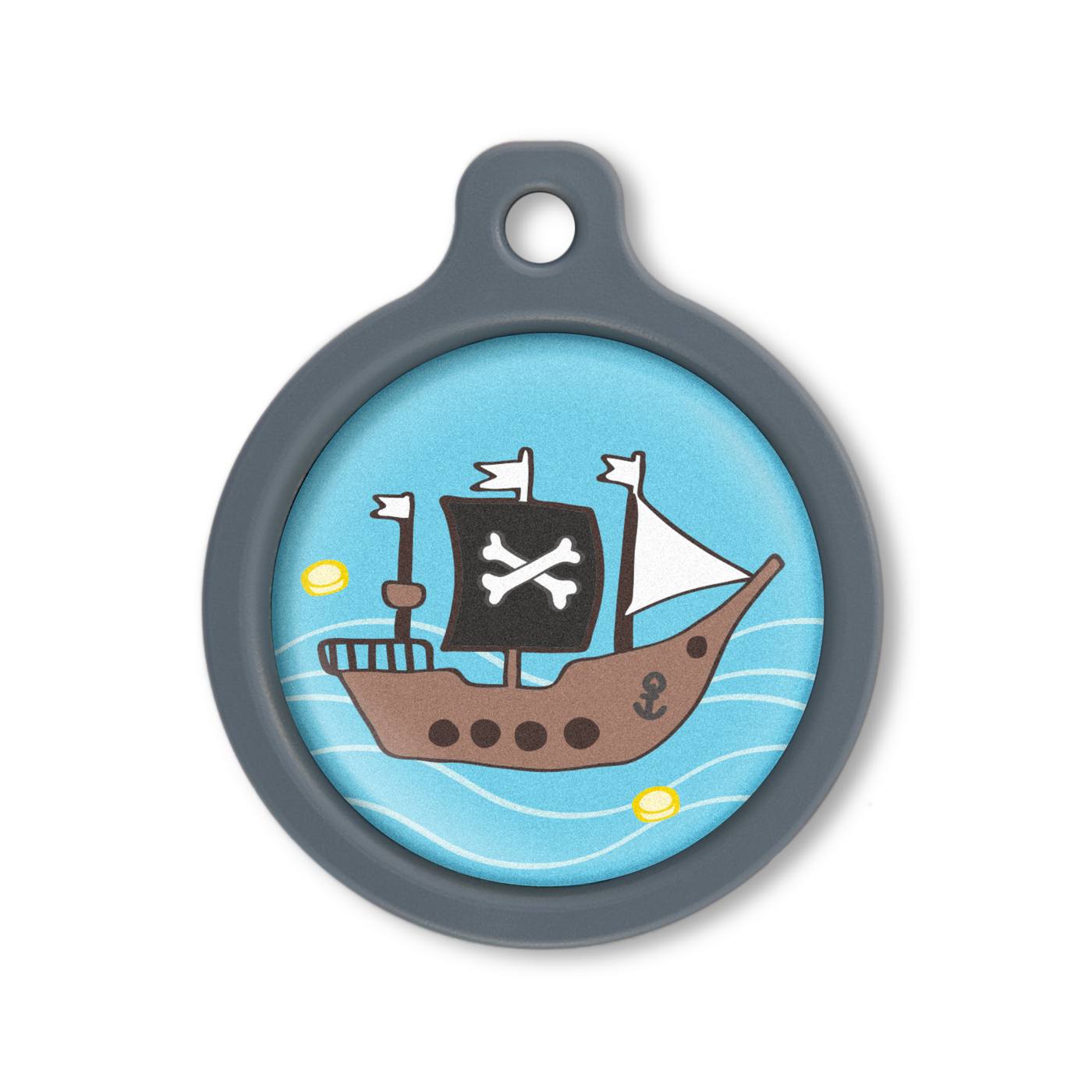 Blucky Pirate Bleu Turquoise Médaille large