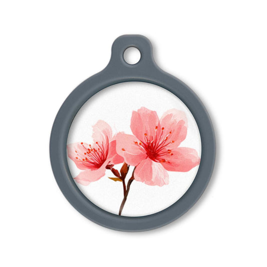 Blucky Sakura White Dog Tag large