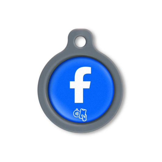 Blucky Social NFC Facebook Dark Blue Tag medium
