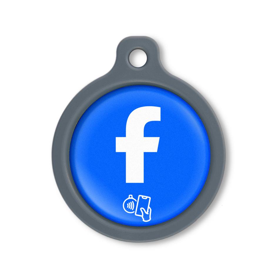 Blucky Social NFC Facebook Dark Blue Tag large