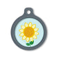 Blucky Sunflower Pastel Turquoise Dog Tag large