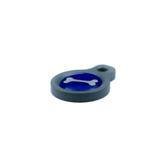 Blucky Bone Dark Blue Dog Tag small