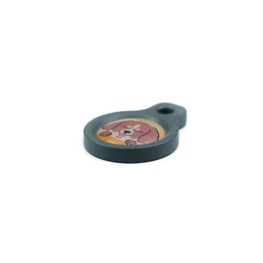 Blucky Happy Pup Pastel Orange Dog Tag small