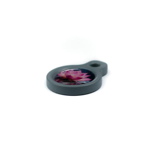 Blucky Lotus Dark Pink Dog Tag small