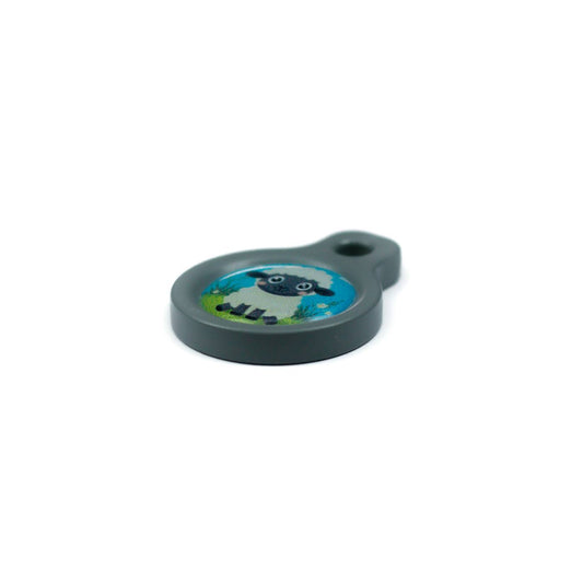 Blucky Baby Lamb Boy Turquoise Blue Dog Tag small