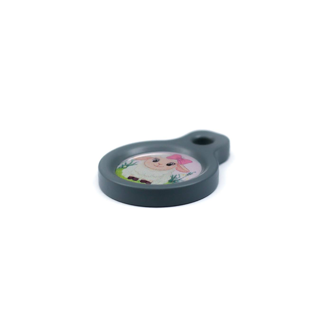 Blucky Baby Lamb Girl Rose Dog Tag small