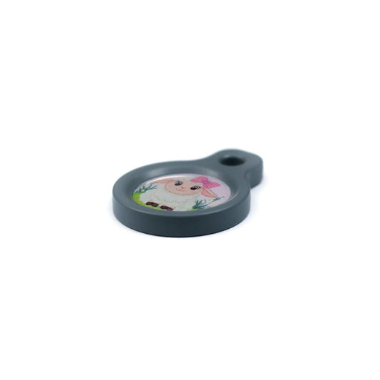 Blucky Baby Lamb Girl Rose Dog Tag small