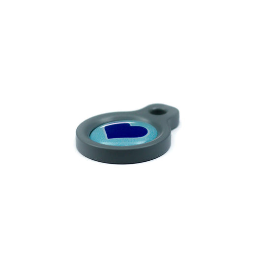 Blucky Heart Pastel Turquoise Dog Tag small