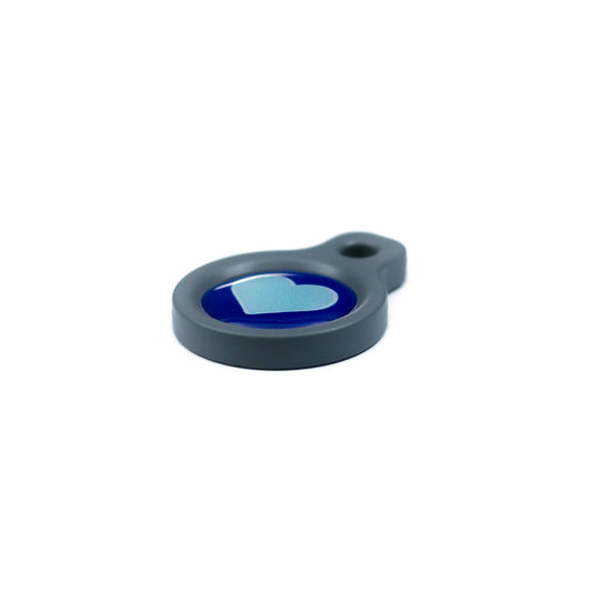 Blucky Heart Dark Blue Dog Tag small
