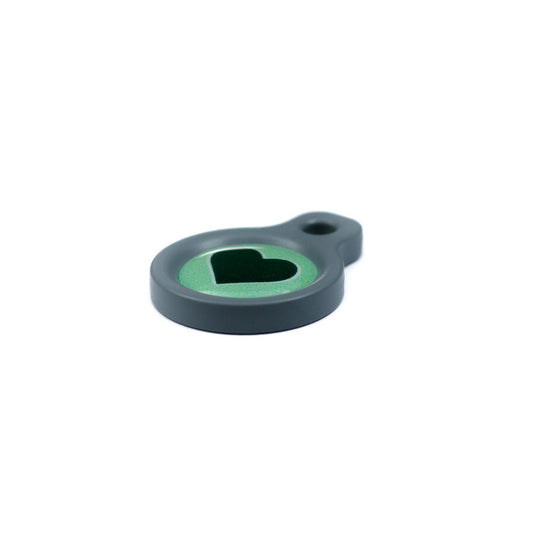 Blucky Heart Pastel Green Dog Tag small